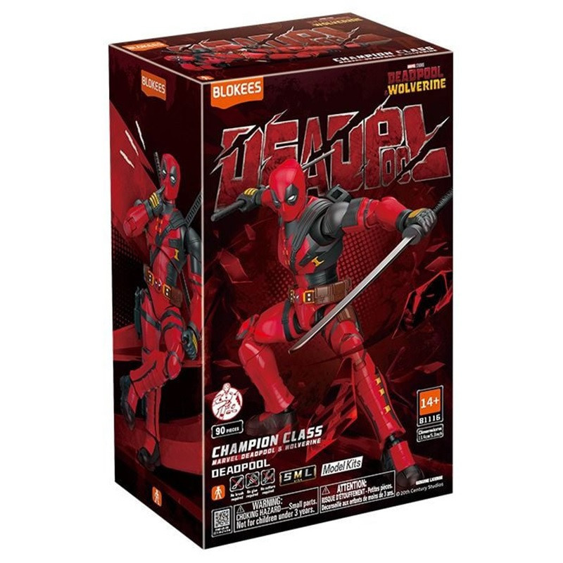 Marvel : Deadpool & Wolverine - Figurine Blokees Champion Class Deadpool Ex 15 cm