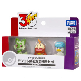 Pokémon - Set de 3 Figurines Monster Collection MonColle Région de Paldea 30ème Anniversaire
