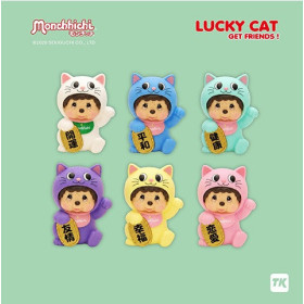 Monchhichi - Mini Figurine Lucky Cat  1 EXEMPLAIRE ALEATOIRE