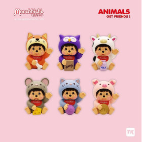 Monchhichi - Mini Figurine Animals Get Friends  1 EXEMPLAIRE ALEATOIRE