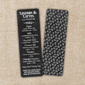 Legends & Lattes - Marque-page Menu