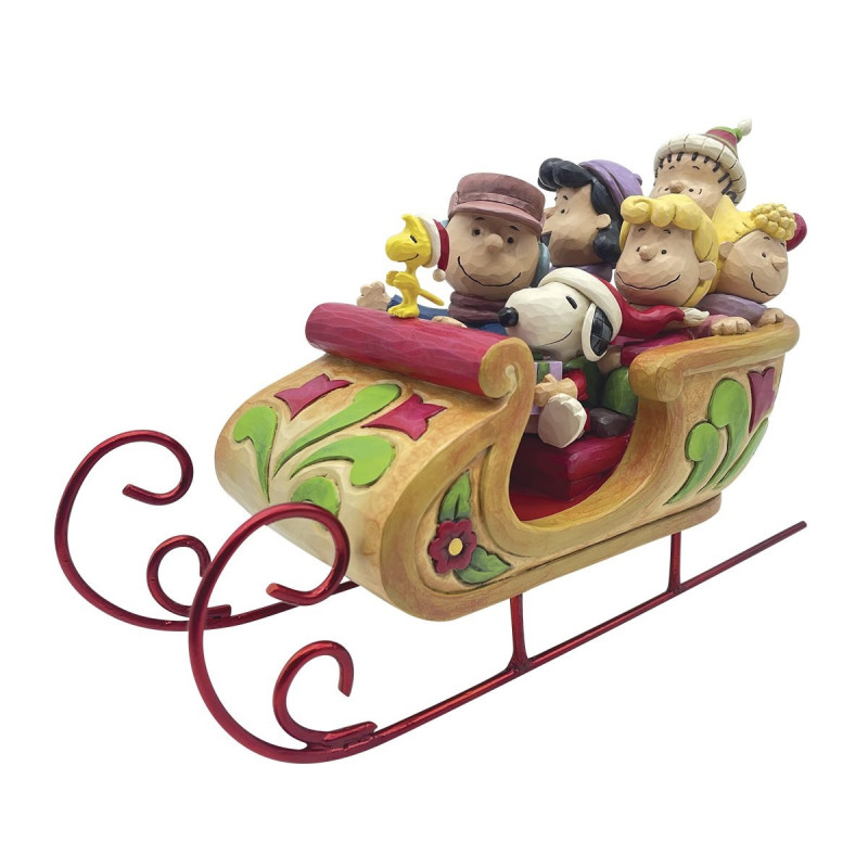 Peanuts - Figurine Snoopy & ses Amis en Traîneau