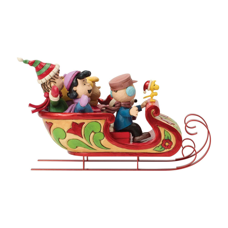Peanuts - Traditions- Figurine Snoopy & ses Amis en Traîneau - Enesco