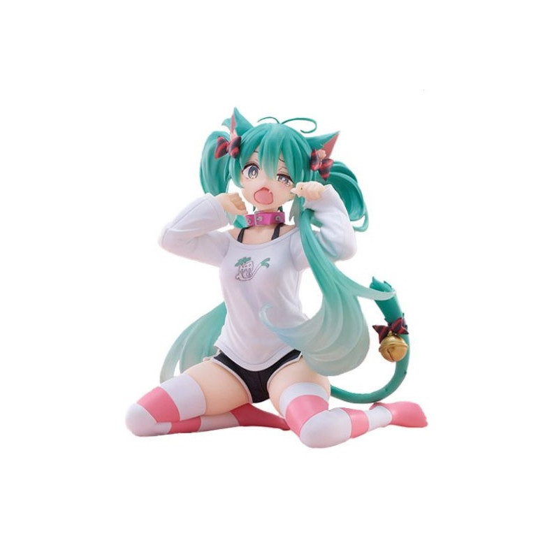 Vocaloid - Figurine PVC Desktop Cute Hatsune Miku Cat Ear T-Shirt 13 cm