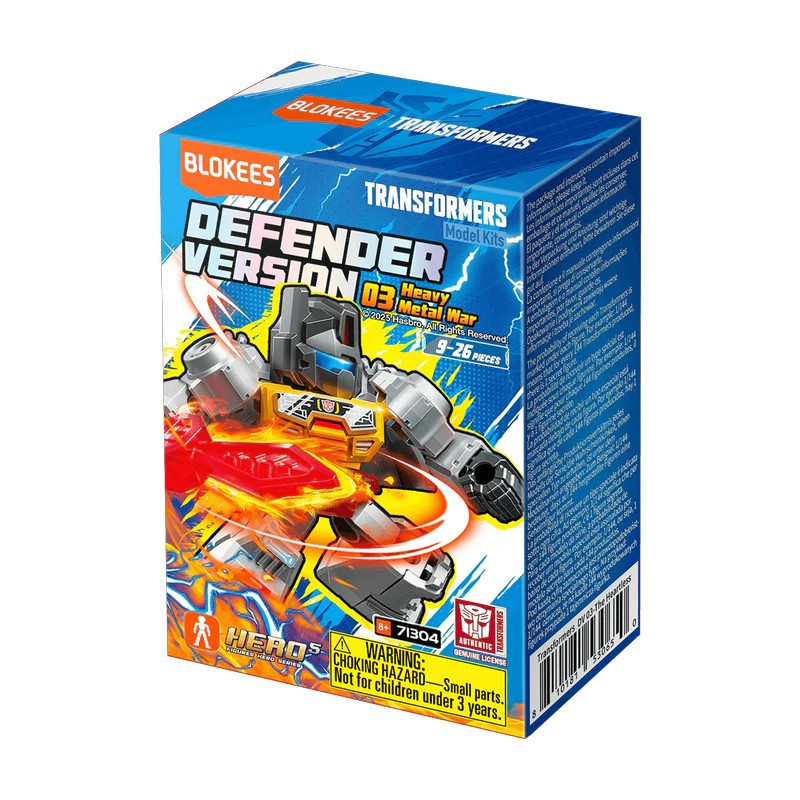Transformers - Mini Maquette Blokees Defender Version 03 Heavy Metal War   1 EXEMPLAIRE ALEATOIRE