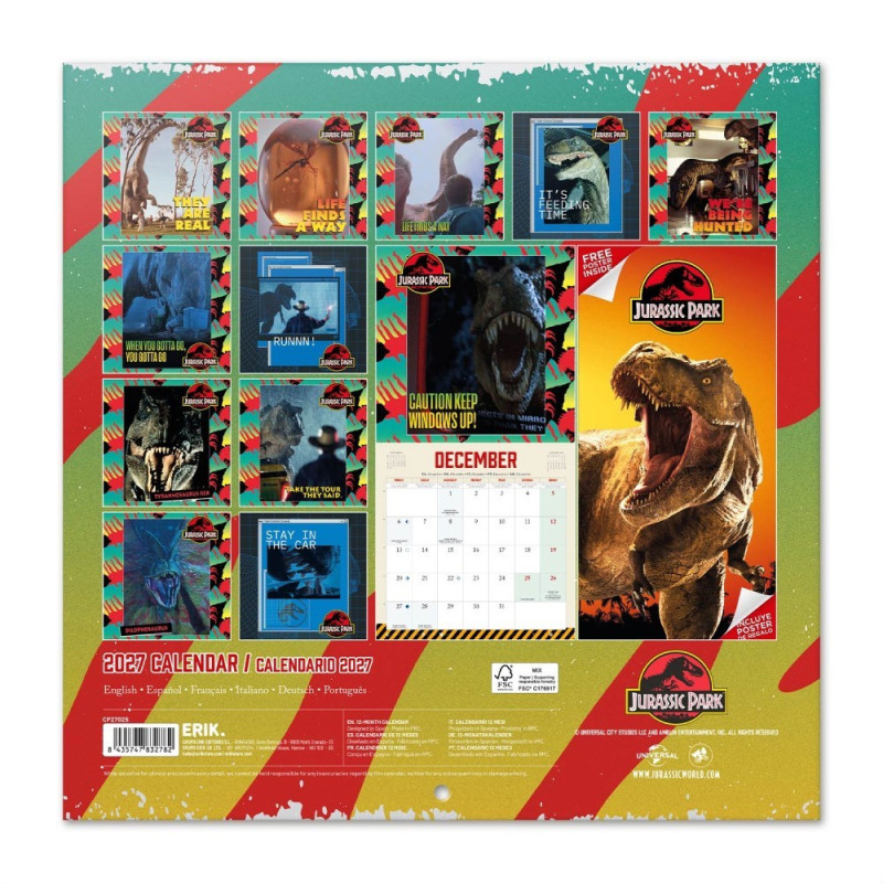 Jurassic Park - Calendrier 2027