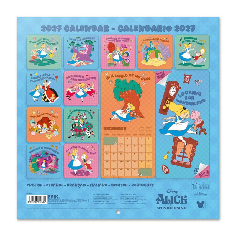 Disney : Alice au Pays des Merveilles - Calendrier 2027