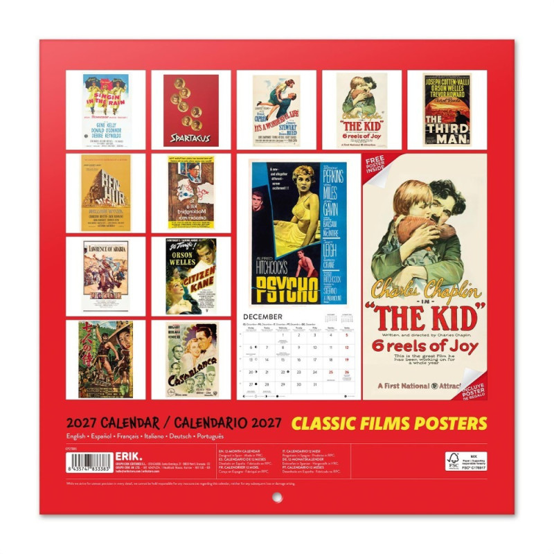 Classic Films Posters - Calendrier 2027