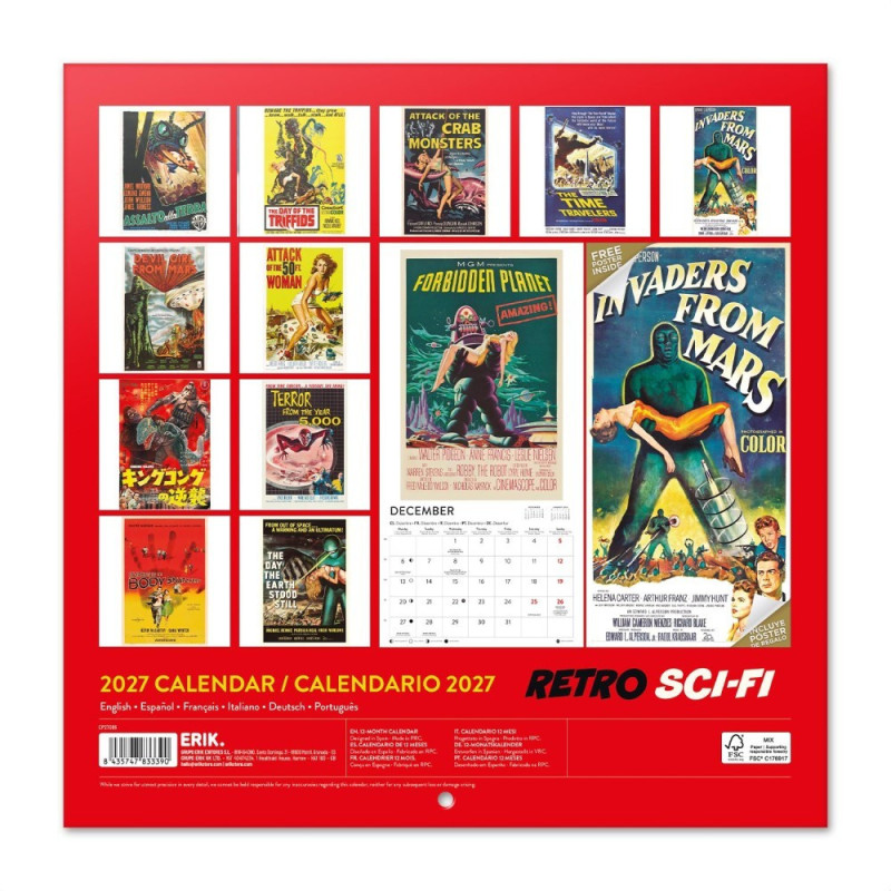 Films Retro Sci-Fi - Calendrier 2027