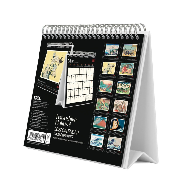 Hokusai - Calendrier de bureau 2027