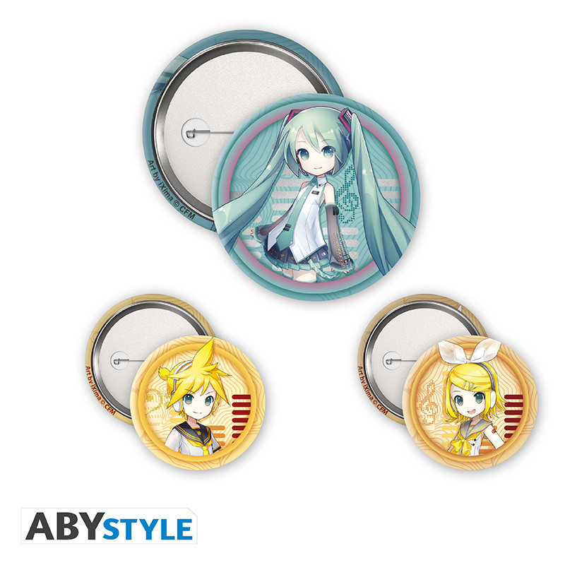 Vocaloid - Set de 3 badges Miku & Friends - Abystyle
