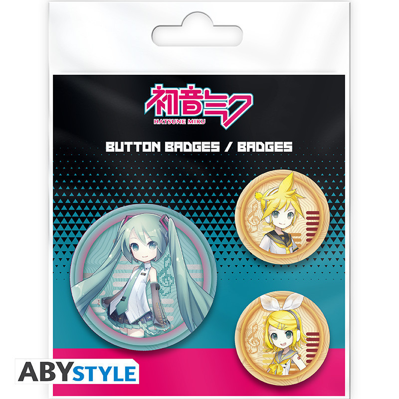Vocaloid - Set de 3 badges Miku & Friends
