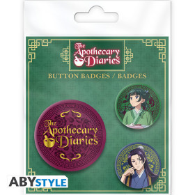 The Apothecary Diaries - Set de 3 badges Maomao Jinshi et Logo