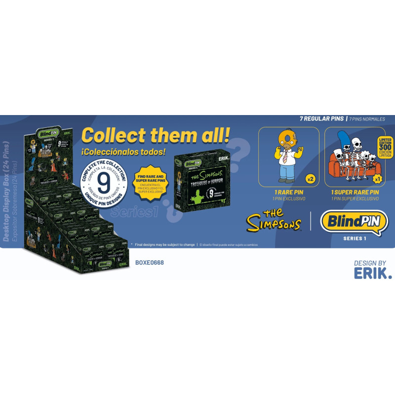 The Simpsons - Mystery Pins Serie 1 - 1 EXEMPLAIRE ALEATOIRE