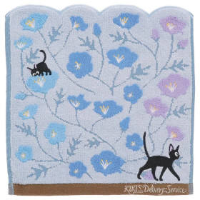 Kiki la Petite Sorcière - Serviette Jiji Fleur Bleue  25 x 25 cm
