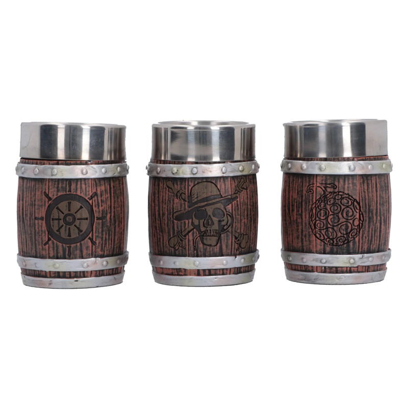 One Piece - Set de 3 Verres à Shot Barrel