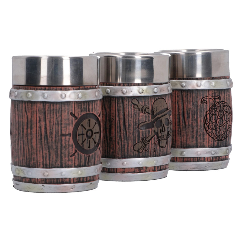 One Piece - Set de 3 Verres à Shot Barrel