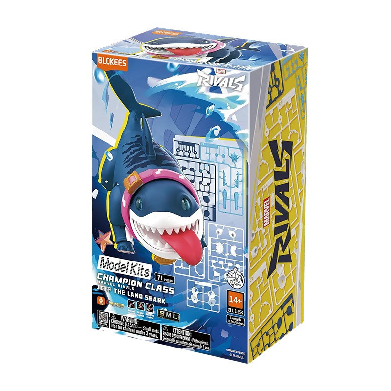 Marvel : Rivals - Model Kit Maquette Blokees Champion Class 12 Jeff The Land Shark