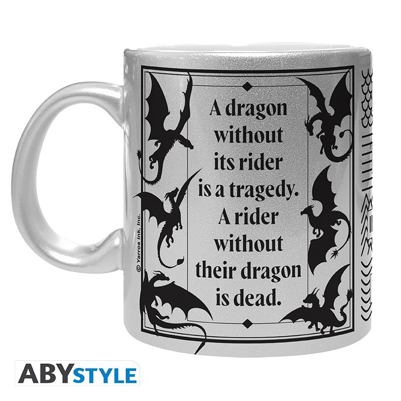 Fourth Wing - Mug Basgiath War College Silver 320 ml