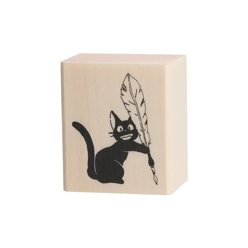 Kiki la Petite Sorcière - Tampon en bois Jiji & stylo plume