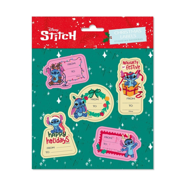 Disney : Lilo & Stitch - Étiquettes Adhésives Premium Noël
