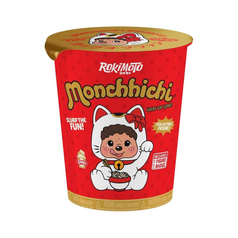 Monchhichi -  Figurine Cup of Fun Lucky Cat 10 cm 1 EXEMPLAIRE ALEATOIRE