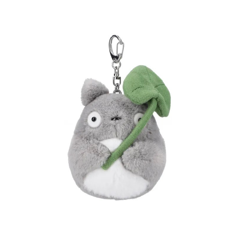 Mon voisin Totoro - Porte-clés Peluche Nakayoshi Totoro Gris avec feuille