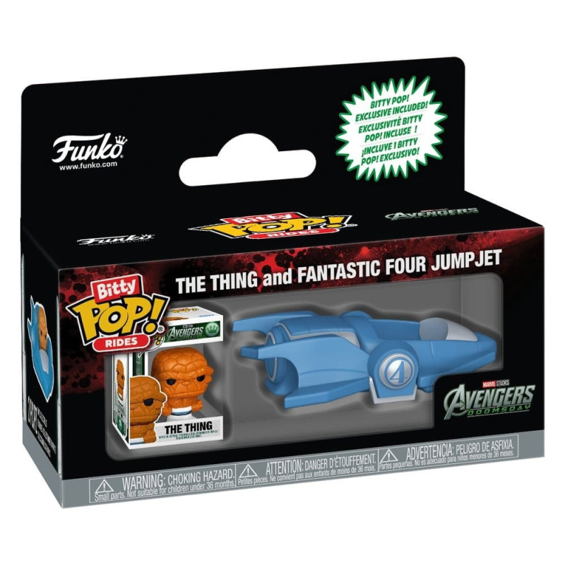 Marvel : Avengers Doomsday -Bitty Pop! Ride - La Chose (The Thing) & Fantastic Four Jump Jet