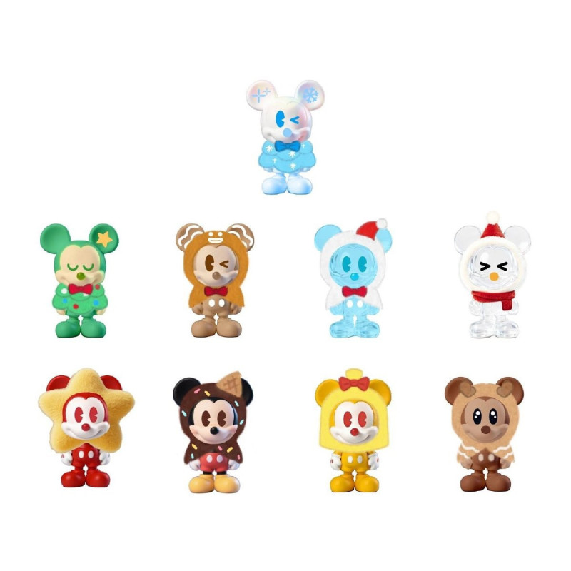 Disney - Mini Figurine Mickey en tenue de Noël 1 EXEMPLAIRE ALEATOIRE
