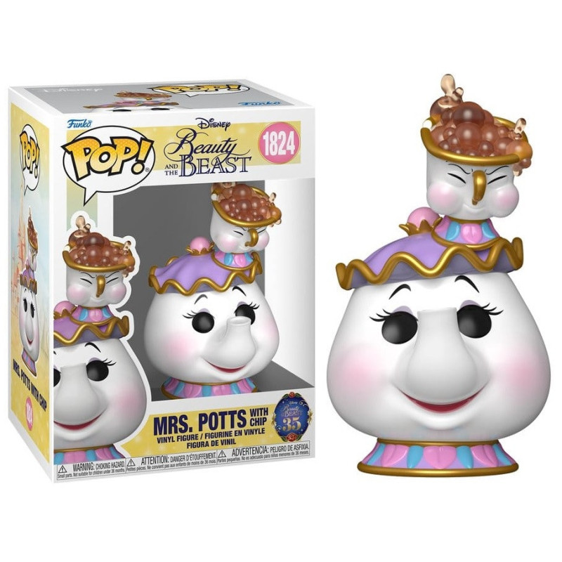 Disney : La Belle & La Bête - Pop! - Mme Samovar avec Zip (Mrs Potts & Chip) n°1824