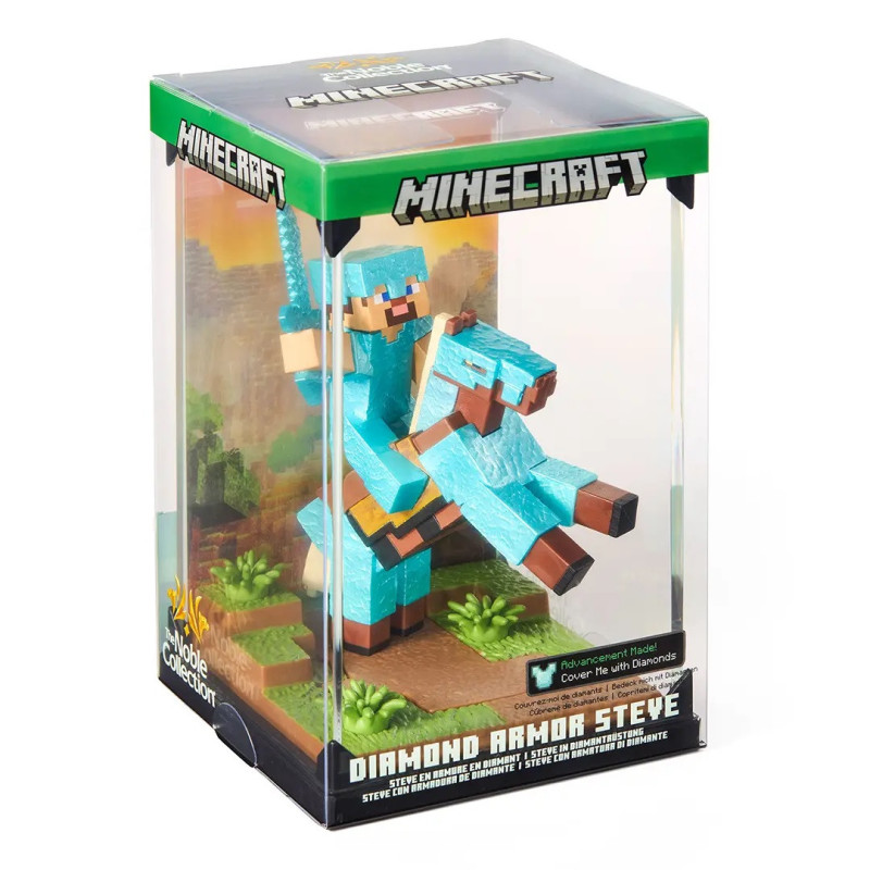 Minecraft - Diorama Steve en armure de diamant 18 cm