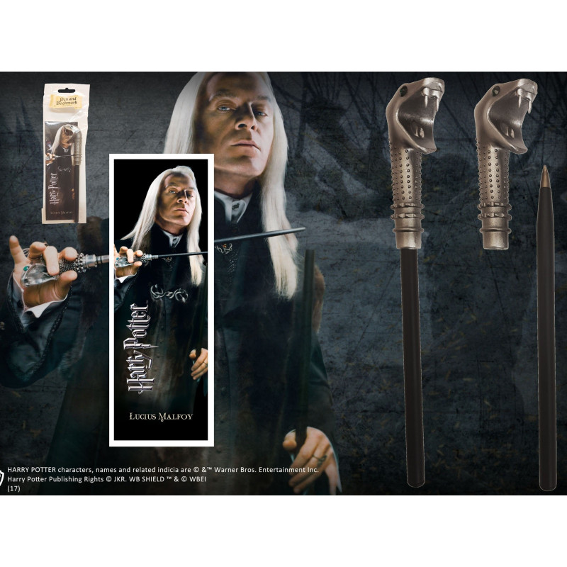 Harry Potter - Stylo baguette + marque-page Lucius Malfoy