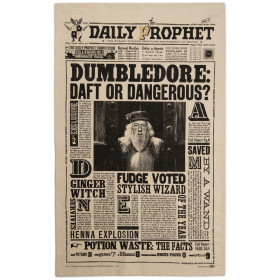 Harry Potter - Serviette torchon Daily Prophet : Dumbledore Daft or Dangerous?