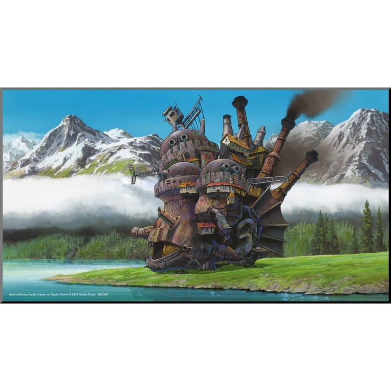 Howl's Moving Castle - poster en bois laminé 37,5 x 20,5 cm