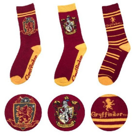 Harry Potter - 3 paires de chaussettes Gryffindor 37/46