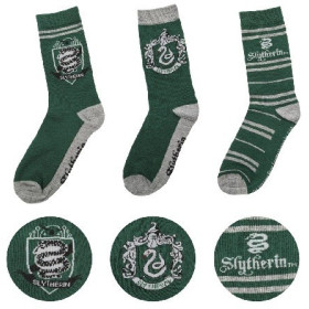 Harry Potter - 3 paires de chaussettes Slytherin 37/46