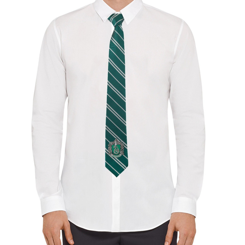 Harry Potter - cravate écusson tissé Slytherin