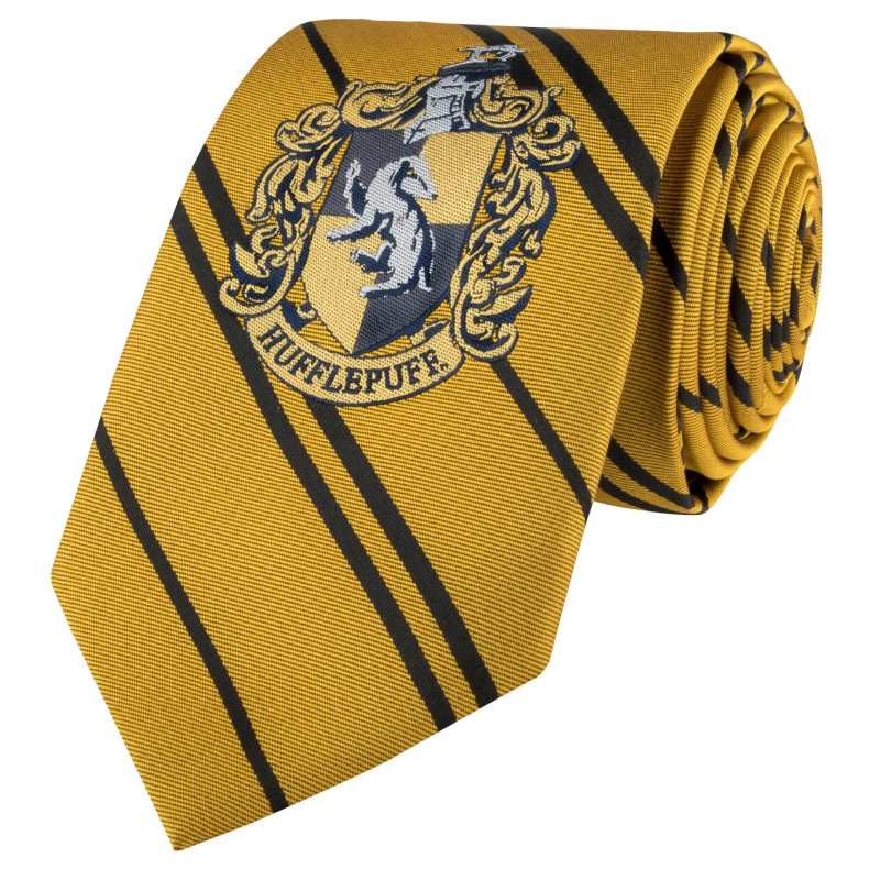 Harry Potter - cravate écusson tissé Hufflepuff