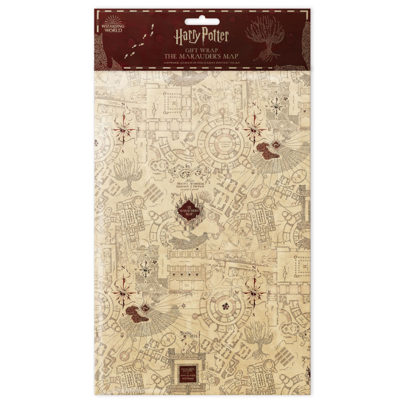 Harry Potter - 2 feuilles de papier cadeau Marauder's Map (50 x 70 cm) -  Imagin'ères