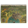 Harry Potter - Carte de voeux métallisée Hogwarts Map