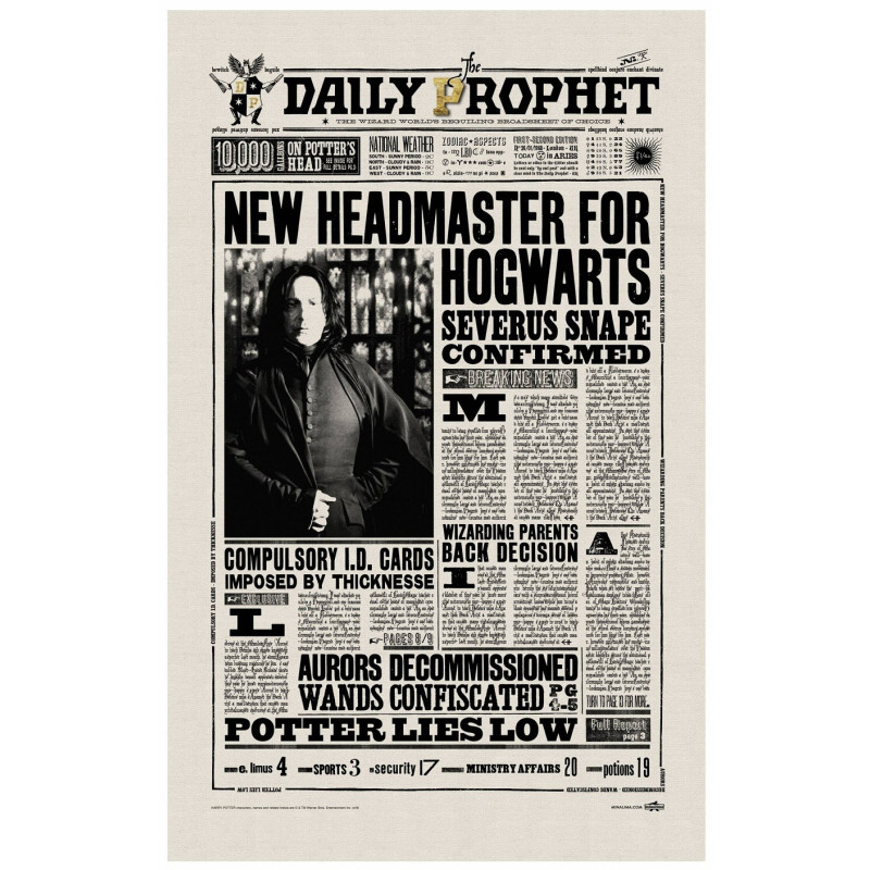 Harry Potter - Serviette torchon Severus Snape - Imagin'ères