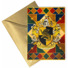 Harry Potter - Carte de voeux métallisée Hufflepuff