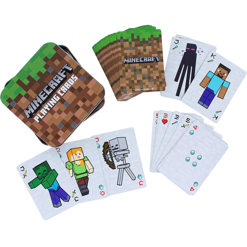 Minecraft - Jeu de cartes en boîte métallique