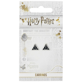 Harry Potter - Boucles d'oreilles Deathly Hallows (fond noir)