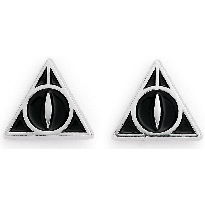 Harry Potter - Boucles d'oreilles Deathly Hallows (fond noir)