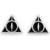 Harry Potter - Boucles d'oreilles Deathly Hallows (fond noir)