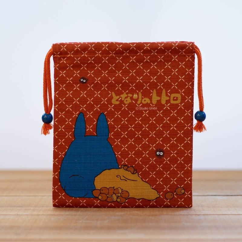 Mon voisin Totoro - Sac avec cordon orange Totoro bleu