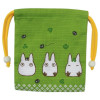 Mon voisin Totoro - Sac avec cordon vert Totoros blancs