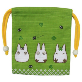 Mon voisin Totoro - Sac avec cordon vert Totoros blancs