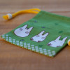 Mon voisin Totoro - Sac avec cordon vert Totoros blancs